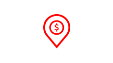 Location Pin with Dollar Sign